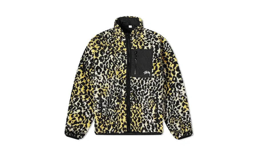 Kurtka Stussy Sherpa Reversible Yellow Leopard