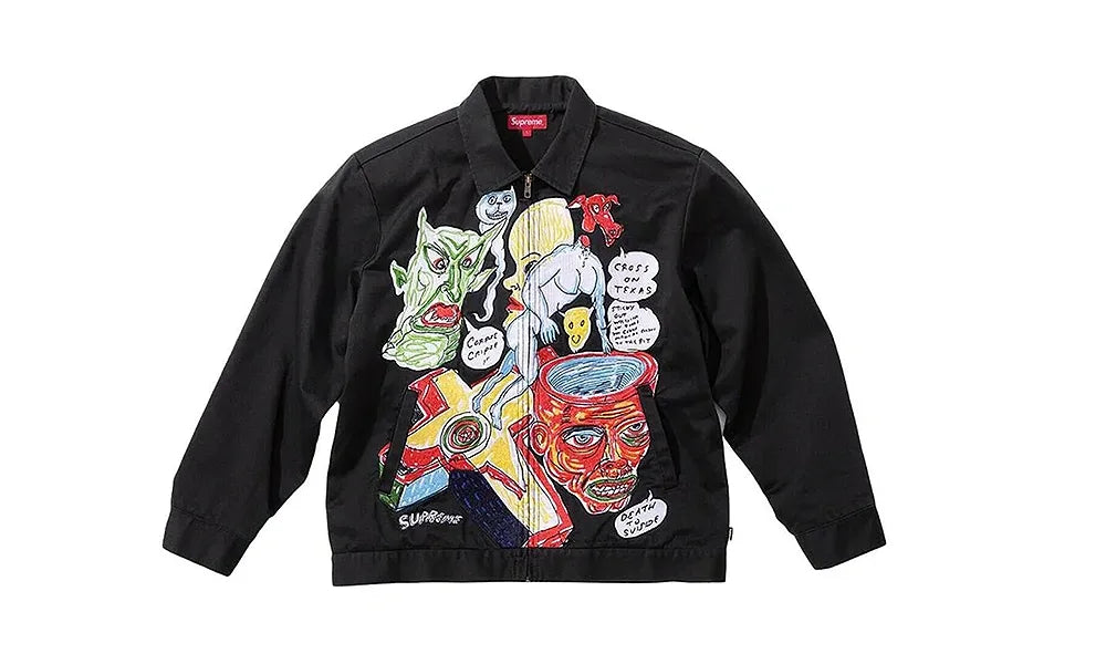 Kurtka Supreme Daniel Johnston Embroidered Work Black