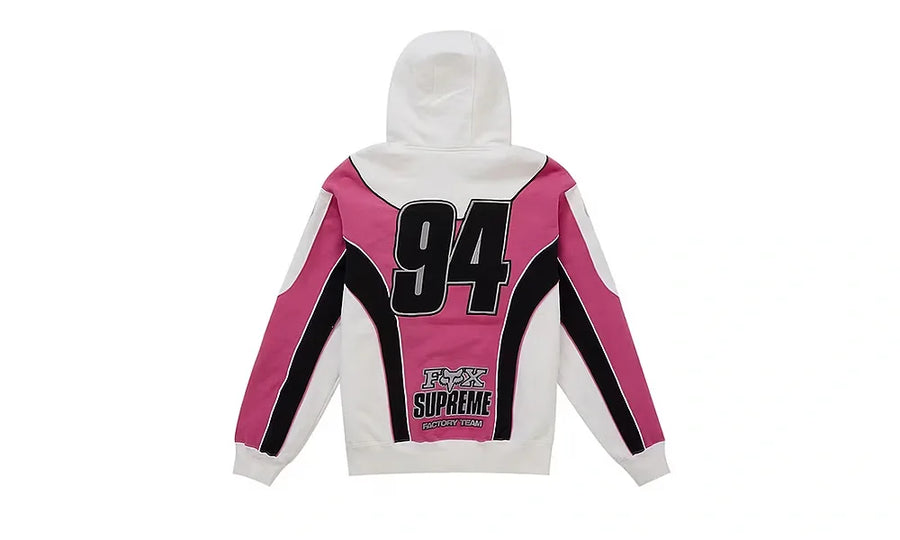 Kurtka Supreme Fox Racing Zip Up Hooded Sweatshirt White - zdjęcie 2