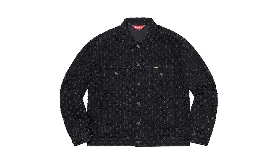 Kurtka Supreme Hole Punch Denim Trucker Black - zdjęcie 2