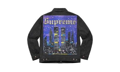 Kurtka Supreme New York Painted Trucker Black