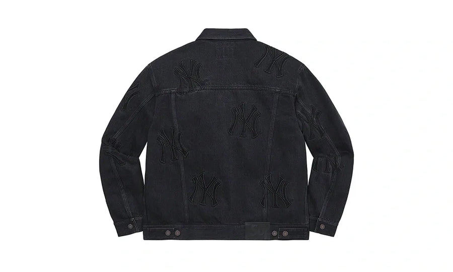 Kurtka Supreme x New York Yankees Denim Trucker Washed Black - zdjęcie 2