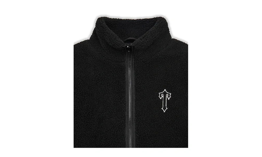 Kurtka Z Futerkiem Trapstar Foundation Borg Jacket – Black - zdjęcie 4