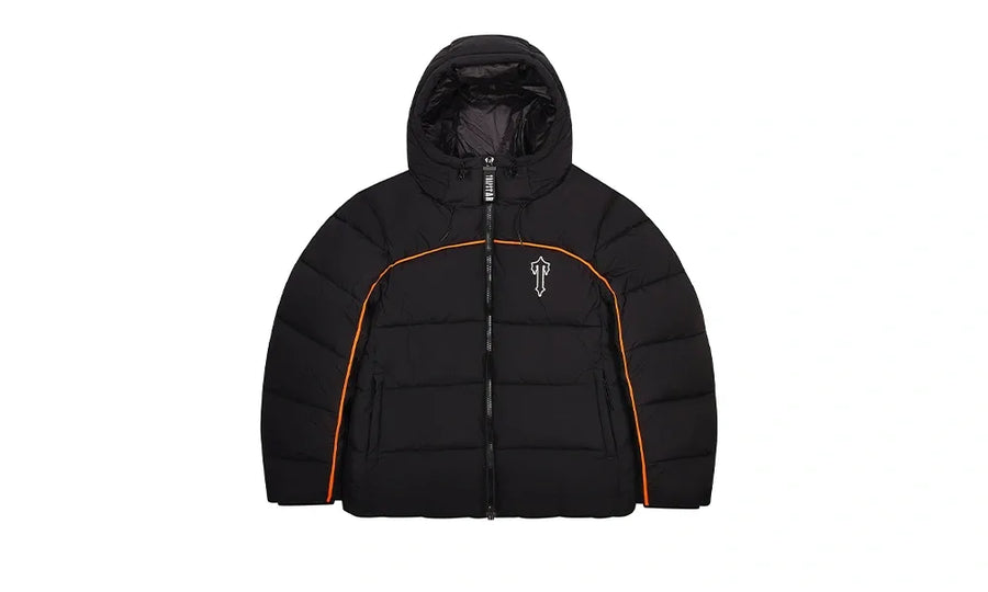 Kurtka Zimowa Trapstar Irongate Arch Pipping Puffer Black/Orange - zdjęcie 2