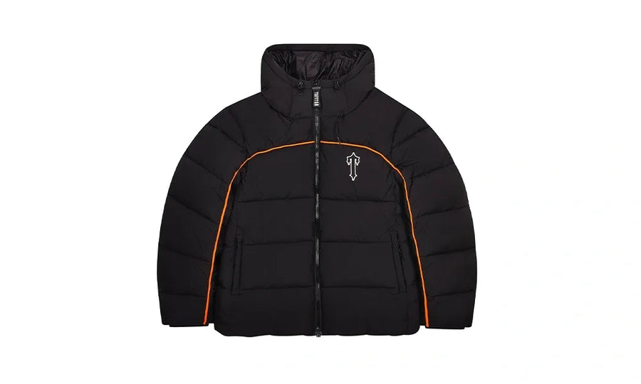 Kurtka Zimowa Trapstar Irongate Arch Pipping Puffer Black/Orange - zdjęcie 3