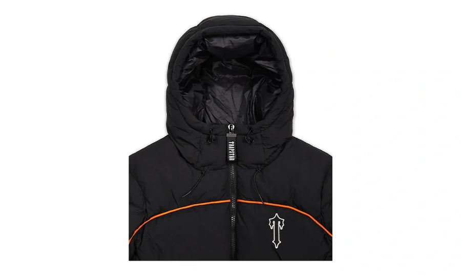 Kurtka Zimowa Trapstar Irongate Arch Pipping Puffer Black/Orange - zdjęcie 4