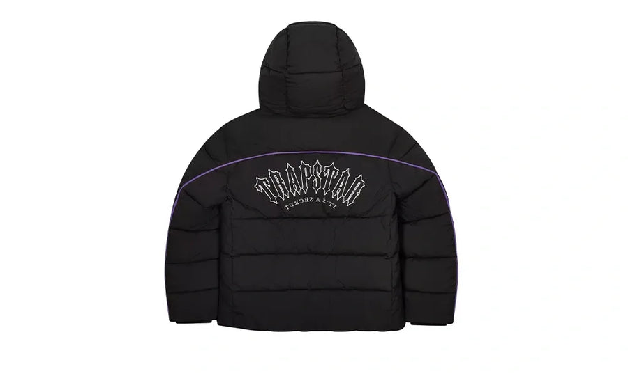 Kurtka Zimowa Trapstar Irongate Arch Pipping Puffer Black/Purple - zdjęcie 2