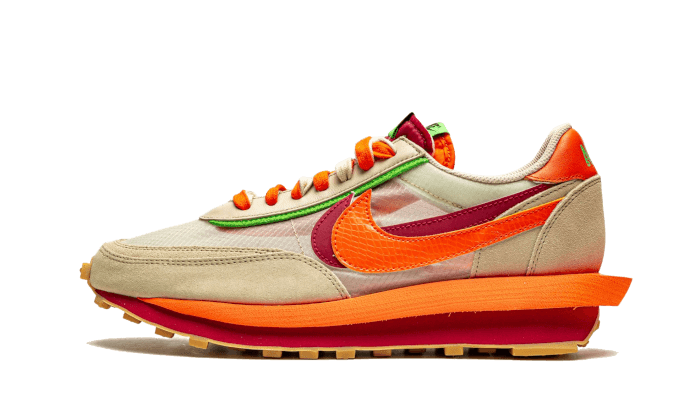 Sacai LD Waffle Sacai Clot Net Orange Blaze multi-color - widok główny z boku | Saturaise.com