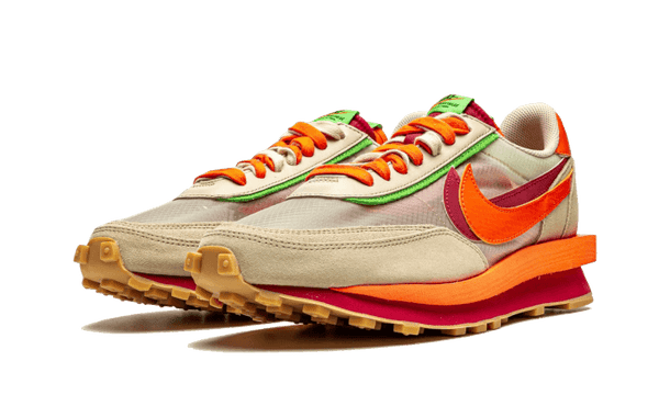 LD Waffle Sacai Clot Net Orange Blaze - Kup oryginalne LD Waffle Sacai Clot Net Orange Blaze - widok z drugiego boku - Sneakersy