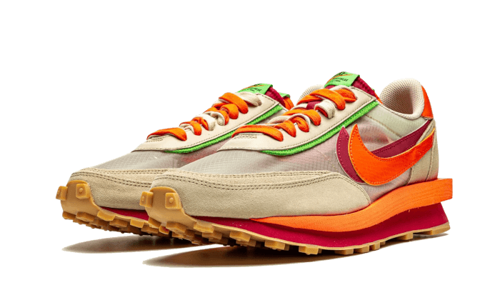 Kup oryginalne LD Waffle Sacai Clot Net Orange Blaze - widok z drugiego boku - Sneakersy