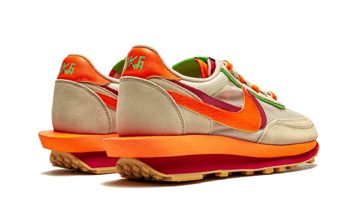 Buty Sacai LD Waffle Sacai Clot Net Orange Blaze - widok z przodu - Rozmiary EU
