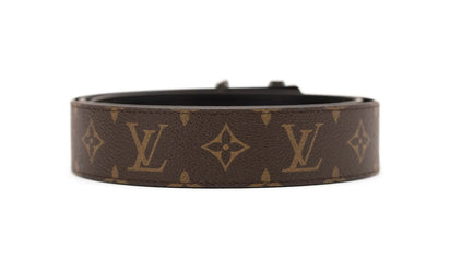 Kup oryginalne Louis Vuitton LV Initiales Silver Buckle Belt Monogram 40mm Brown/Black - widok z drugiego boku - Sneakersy