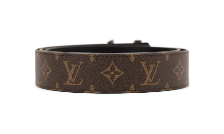 Kup oryginalne Louis Vuitton LV Initiales Silver Buckle Belt Monogram 40mm Brown/Black - widok z drugiego boku - Sneakersy