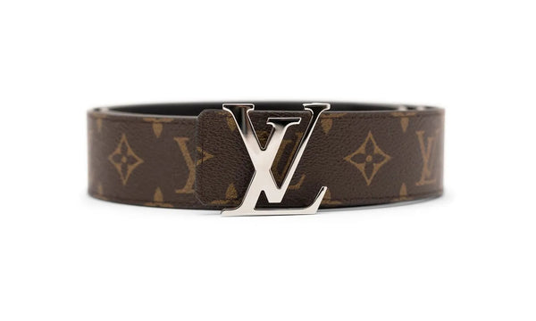 Louis Vuitton LV Initiales Silver Buckle Belt Monogram 40mm Brown/Black