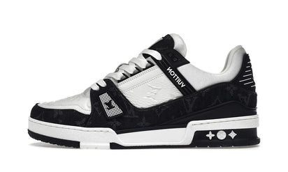 Louis Vuitton LV Trainer White Black czarny-biały - widok główny z boku | Saturaise.com