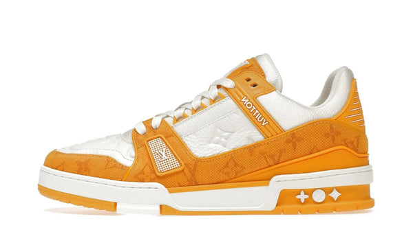 LV Trainer Yellow Monogram Denim White