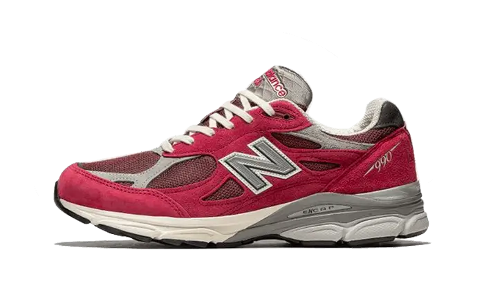 New Balance 990 V3 Scarlet brązowy - widok główny z boku | Saturaise.com