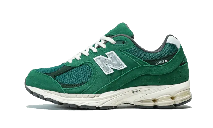 New Balance 2002R Suede Pack Forest Green biały-zielony - widok główny z boku | Saturaise.com