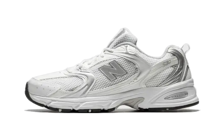 New Balance 530 Munsell White biały-srebrny - widok główny z boku | Saturaise.com