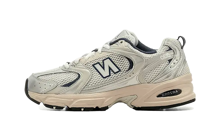 New Balance 530 Steel Grey Navy biały-niebieski - widok główny z boku | Saturaise.com
