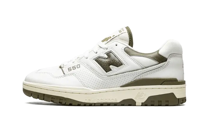 New Balance 550 Aimé Leon Dore Olive biały-zielony - widok główny z boku | Saturaise.com
