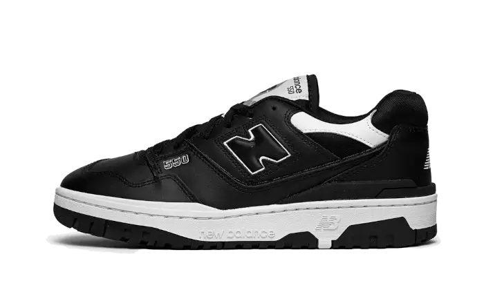New Balance 550 Black White czarny-biały - widok główny z boku | Saturaise.com