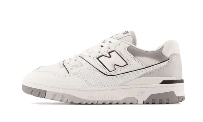 New Balance 550 Salt and Pepper szary - widok główny z boku | Saturaise.com