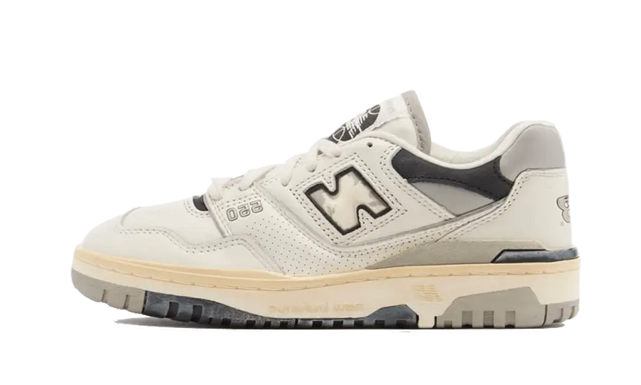 New Balance 550 Vintage Grey biały-szary - widok główny z boku | Saturaise.com