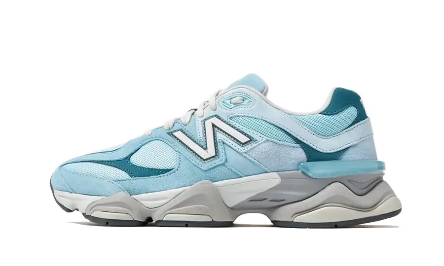 New Balance 9060 Chrome Blue niebieski-srebrny - widok główny z boku | Saturaise.com