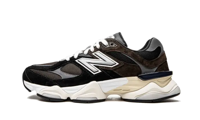 New Balance 9060 Dark Brown czarny-brązowy - widok główny z boku | Saturaise.com