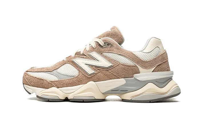 New Balance 9060 Driftwood szary-różowy - widok główny z boku | Saturaise.com