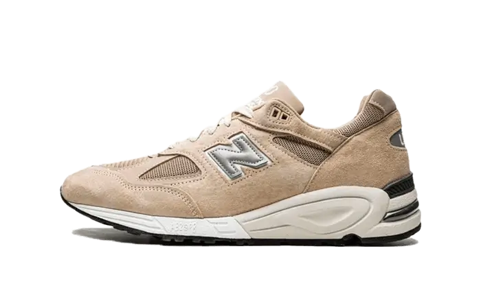 New Balance 990 V2 Kith Tannin brązowy-srebrny - widok główny z boku | Saturaise.com