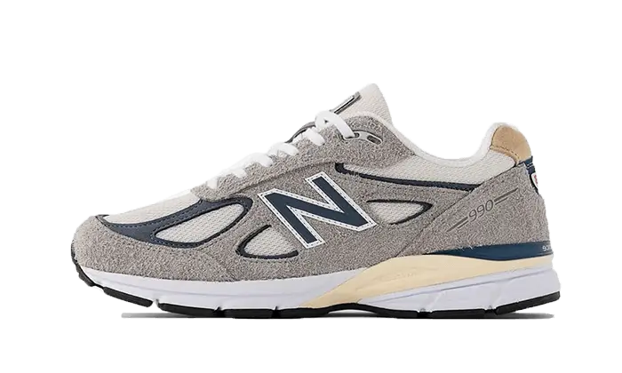New Balance 990 V4 Made In USA Grey Suede szary-brązowy - widok główny z boku | Saturaise.com