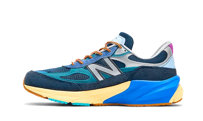 New Balance 990 V6 Made in USA Action Bronson Lapis Lazuli niebieski-brązowy - widok główny z boku | Saturaise.com