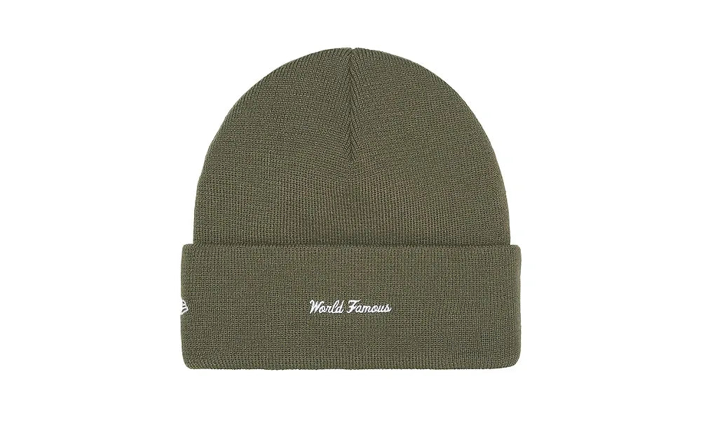 New Era x Supreme Box Logo Beanie Light Olive (FW25) - zdjęcie 2