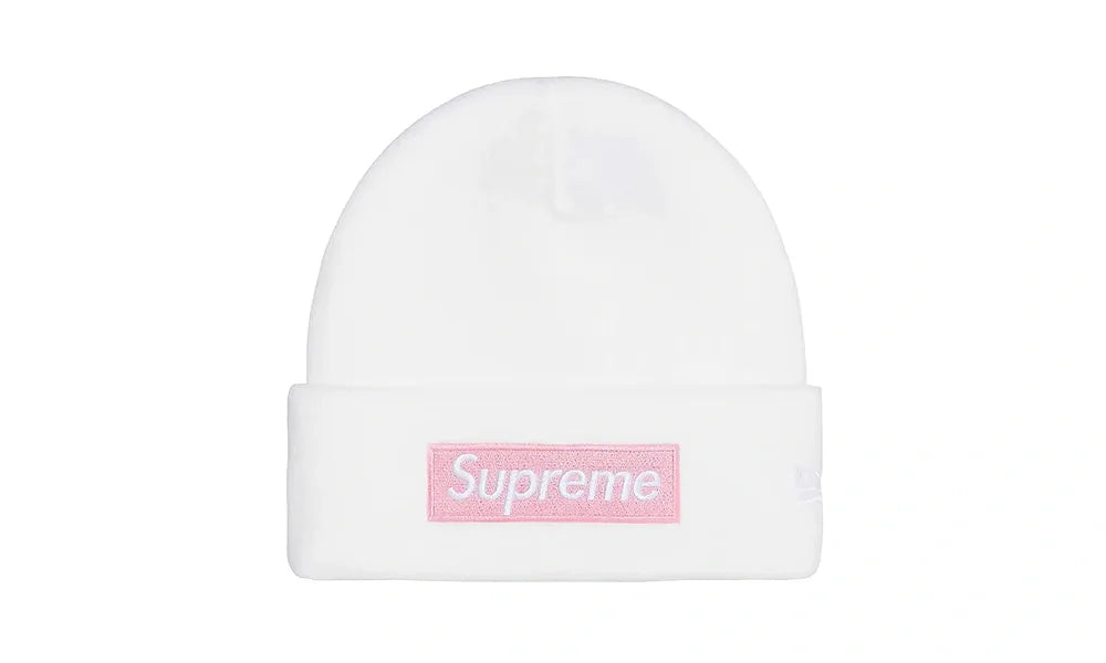 New Era x Supreme Box Logo Beanie White (FW25)