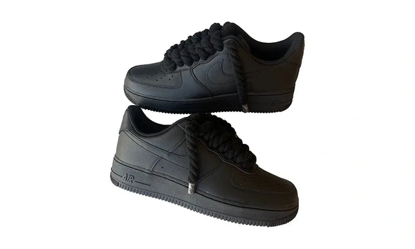 Nike Air Force 1 Low Black Rope Laces Black - Nike Air Force 1 Low Black Rope Laces Black - zdjęcie 2