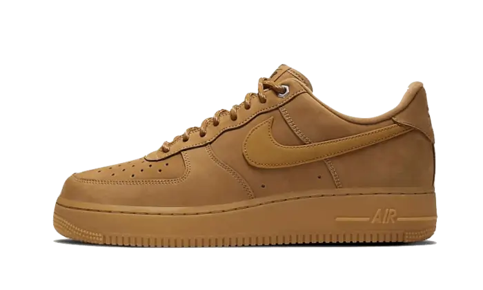 Nike Air Force 1 Low Flax Wheat (2021) czarny-brązowy - widok główny z boku | Saturaise.com