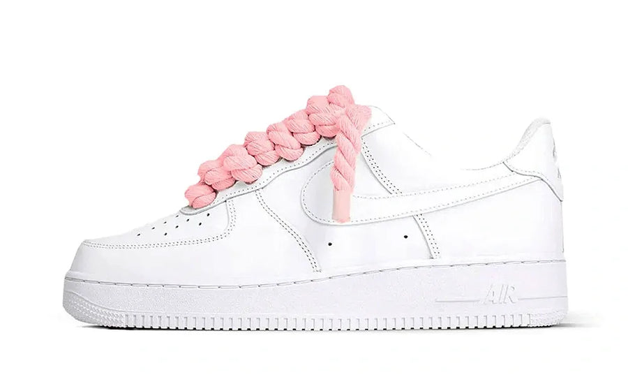 Nike Air Force 1 Low White Rope Laces Pink