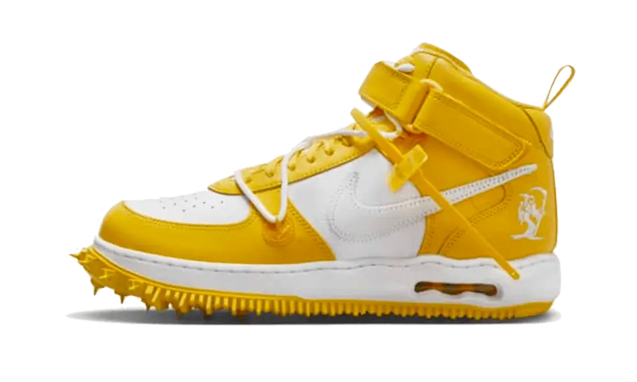 Nike Air Force 1 Mid SP Off-White Varsity Maize - widok główny z boku - Streetwear