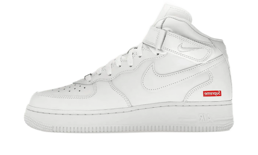 Nike Air Force 1 Mid Supreme White - widok główny z boku - Streetwear