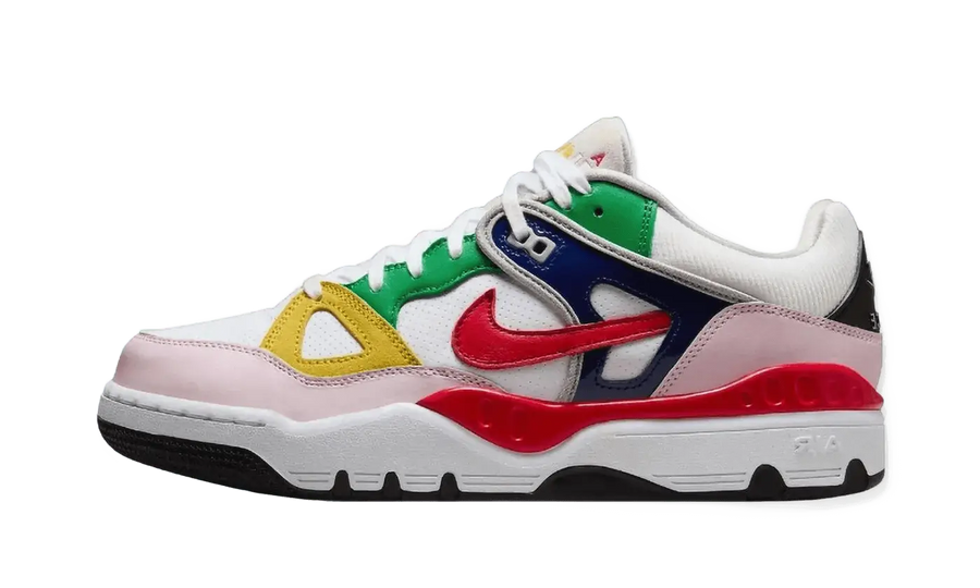 Nike Air Force 3 Low Nigo White Multi-Color biały-czerwony - widok główny z boku | Saturaise.com