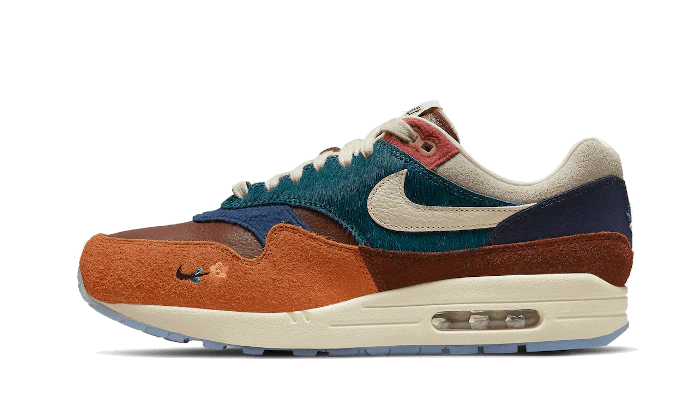 Nike Air Max 1 Kasina Won-Ang Orange biały-niebieski - widok główny z boku | Saturaise.com