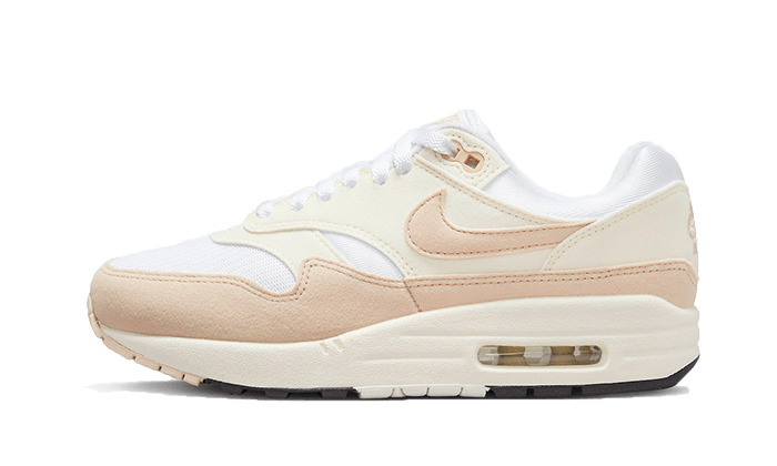 Nike Air Max 1 Pale Ivory czarny-biały - widok główny z boku | Saturaise.com