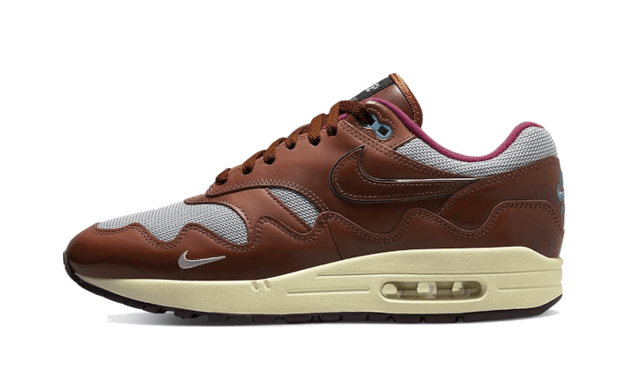 Nike Air Max 1 Patta Tan Brown brązowy-srebrny - widok główny z boku | Saturaise.com