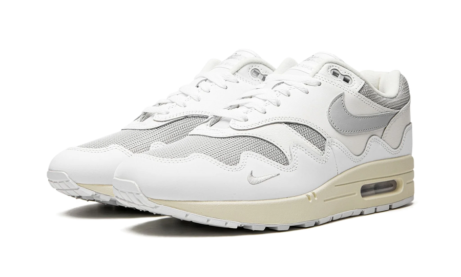 Kup oryginalne Air Max 1 Patta White Grey DQ0299-100 - widok z drugiego boku - Sneakersy