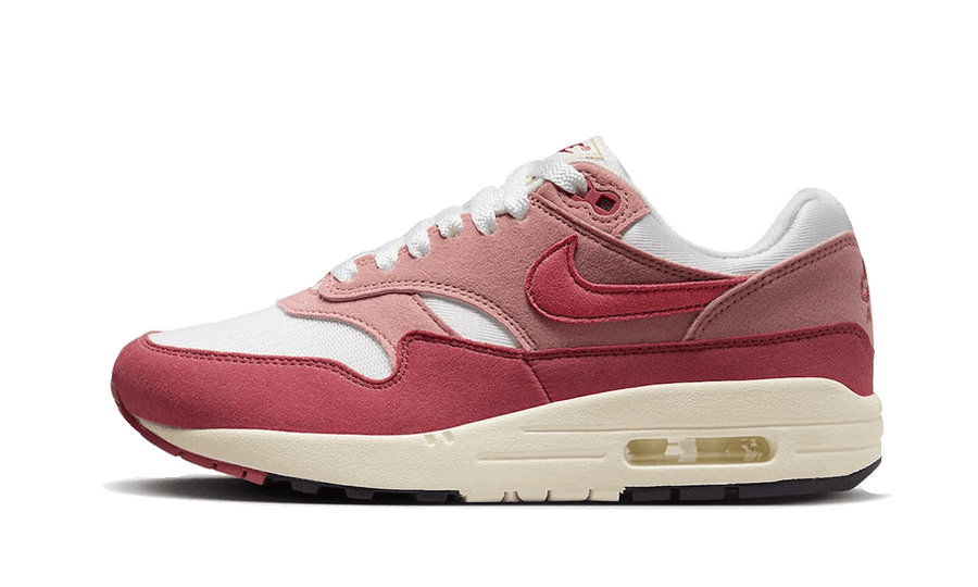 Nike Air Max 1 Red Stardust czarny-biały - widok główny z boku | Saturaise.com