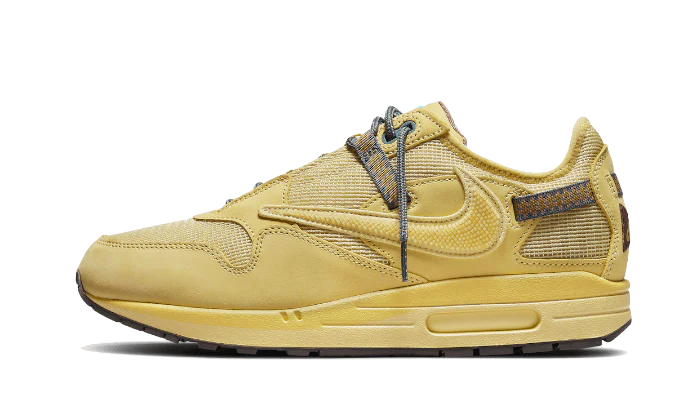 Yeezy Air Max 1 Travis Scott Cactus Jack Saturn Gold brązowo-biały - widok główny z boku | Saturaise.com