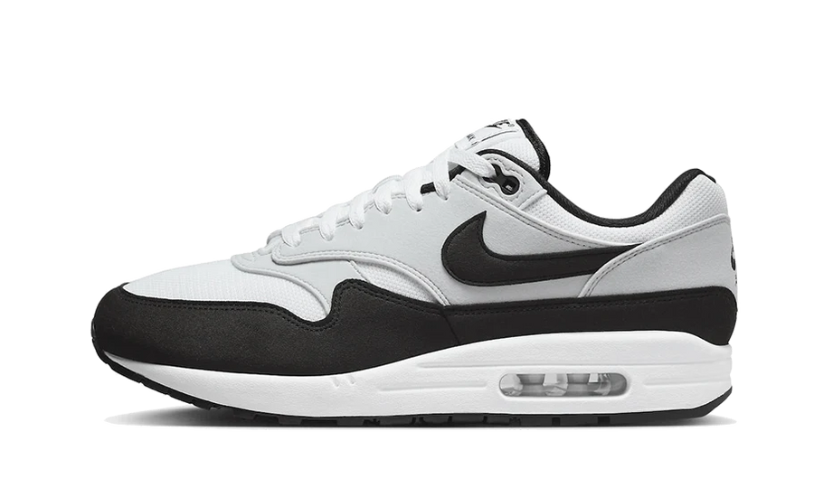 Yeezy Air Max 1 White Black czarny-biały - widok główny z boku | Saturaise.com