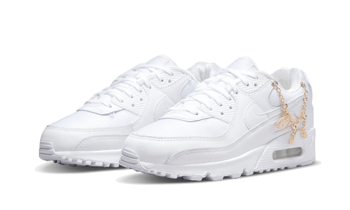 Kup oryginalne Air Max 90 Lucky Charm White DH0569-100 - widok z drugiego boku - Sneakersy